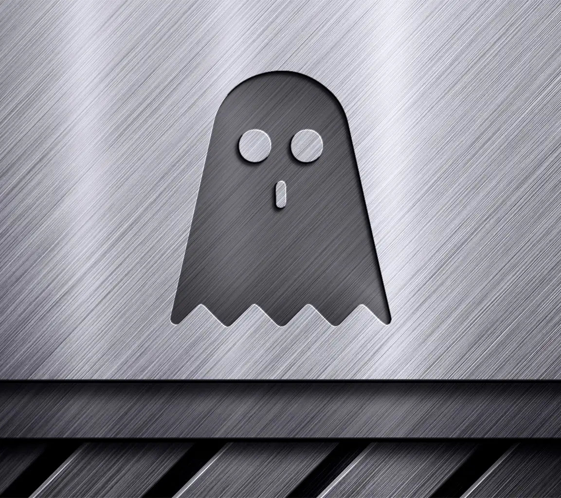 Surprised Ghost Silhouette SVG - Simple Black Illustration SVG