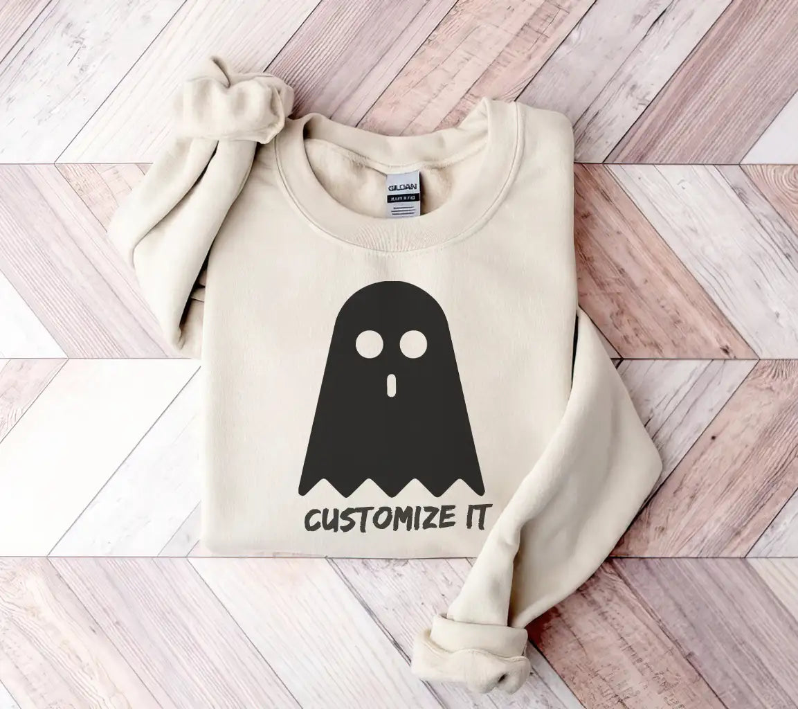 Surprised Ghost Silhouette SVG - Simple Black Illustration SVG