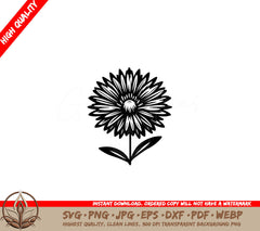 Simple Aster Flower SVG PNG JPG AI PDF DXF EPS and WebP Digital Download 
