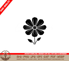 Simple Cosmos Flower SVG 
