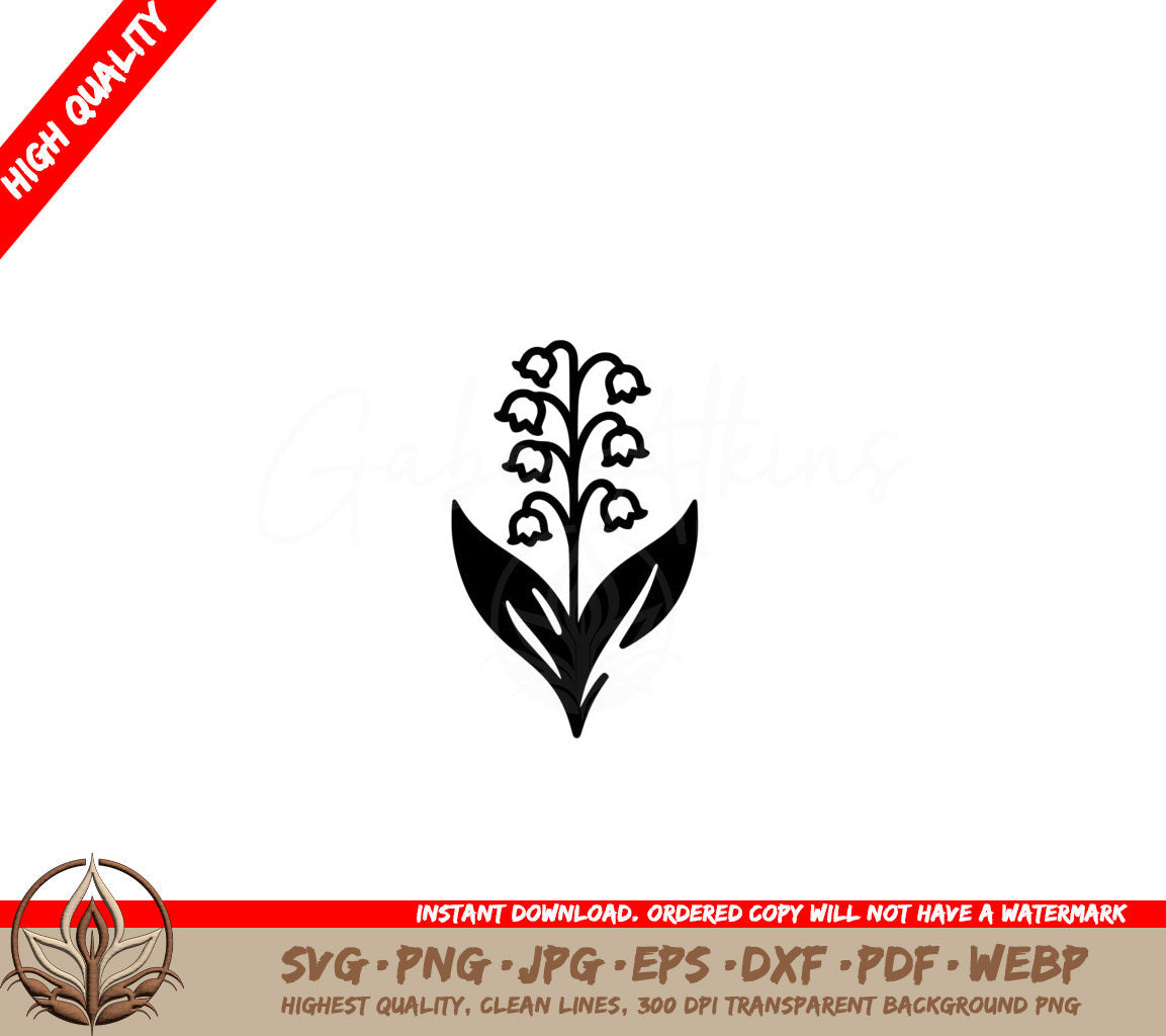 Simple Lily of the Valley SVG  
