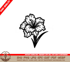 Simplistic Gladiolus SVG PNG JPG AI PDF DXF EPS and WebP Digital Download 
