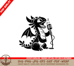 Singing Dragon Star SVG Cut File  Cuttable Designs for Cricut Silhouette  More 
