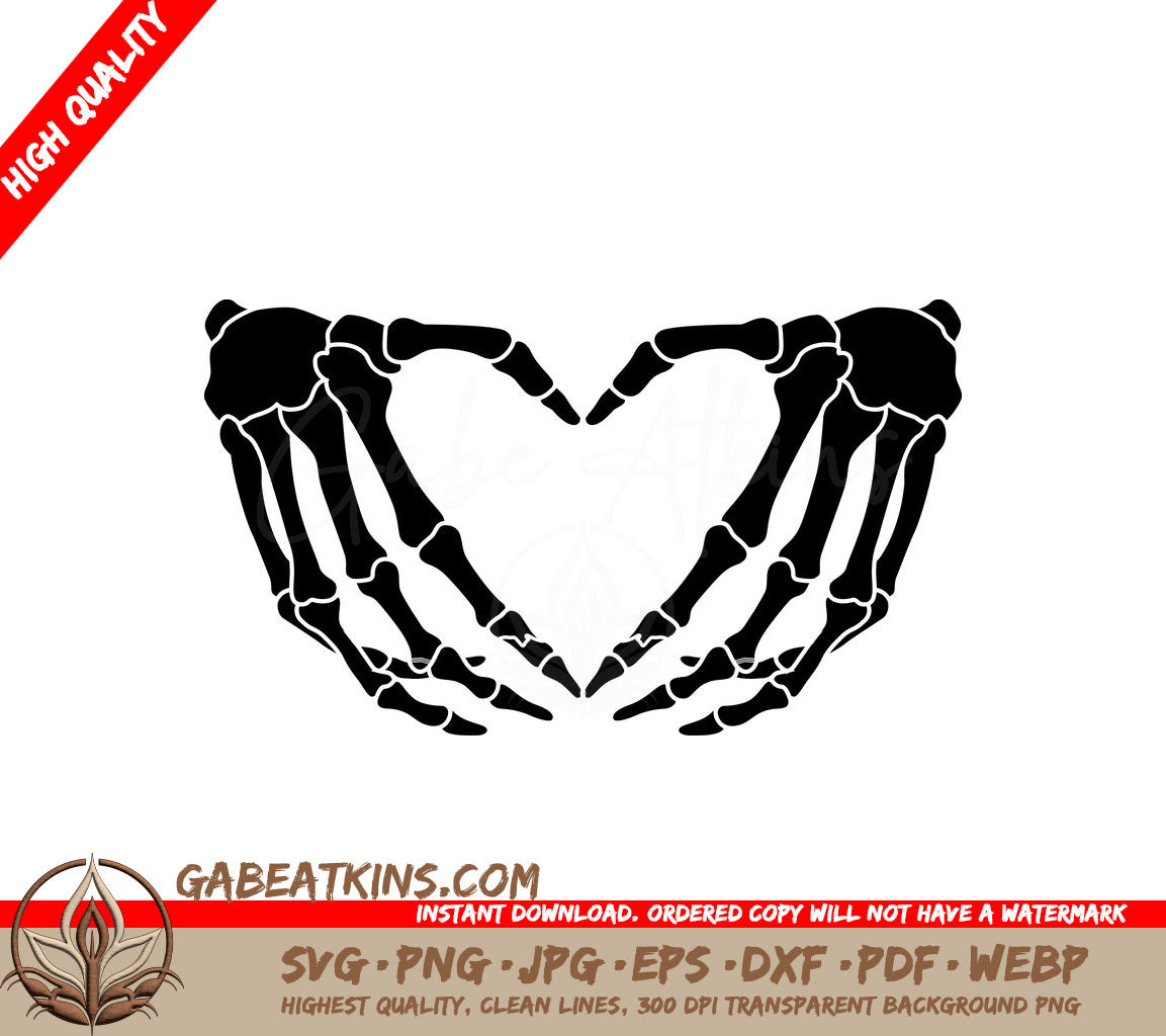 Skeleton Hands Heart SVG SVG