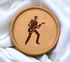 Skeleton Electric Guitar Player SVG Silhouette SVG