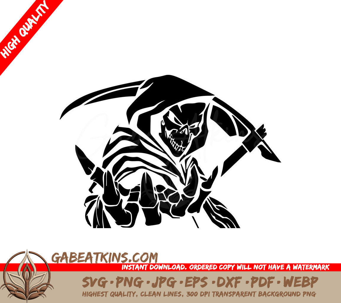 Grim Reaper Scythe SVG SVG