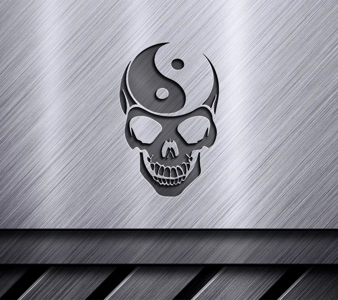 Yin Yang Skull SVG Design SVG