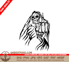 Grim Reaper Thumbs Up SVG SVG