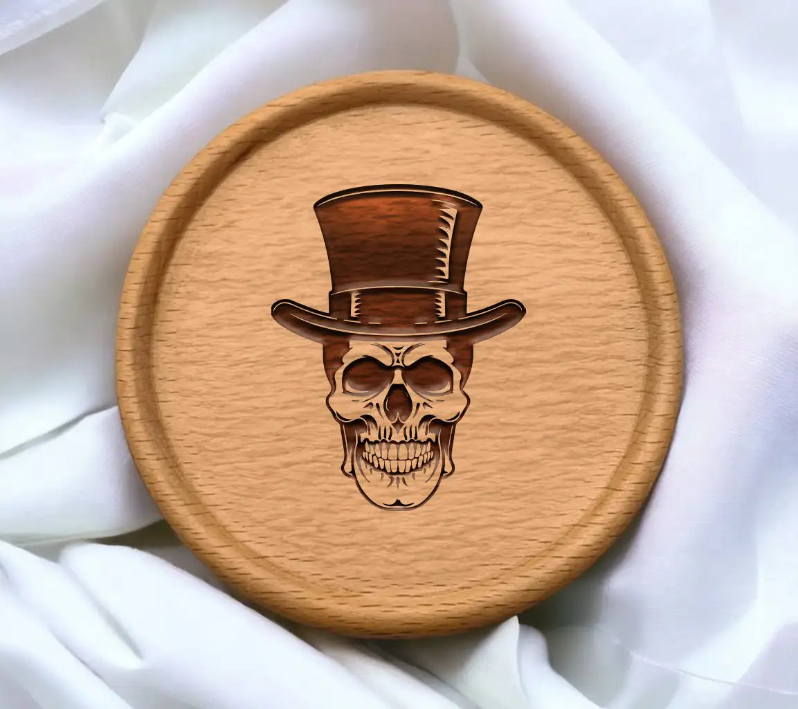  Skull Wearing Top Hat SVG - Vector Illustration SVG