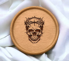  Skull with Crown of Thorns SVG SVG