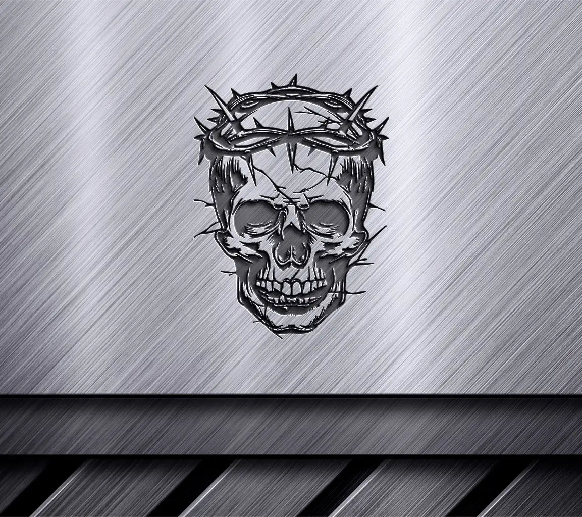  Skull with Crown of Thorns SVG SVG