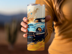 Sky Blue Classic GT Watercolor Speed Tumbler Wrap | 20oz Tumbler Wrap Sublimation Design PNG - Gabe Atkins Designs