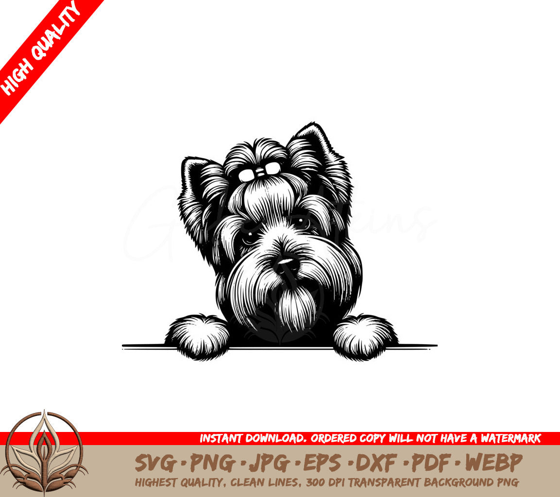 Skye Terrier Peek Surprise SVG 
