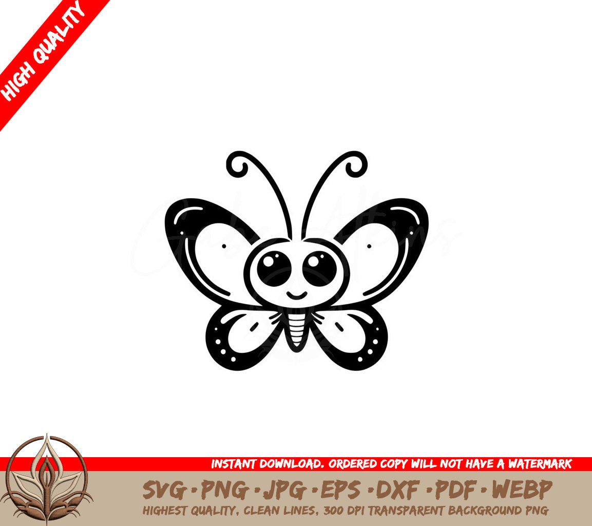 Smiling Winged Joy SVG 
