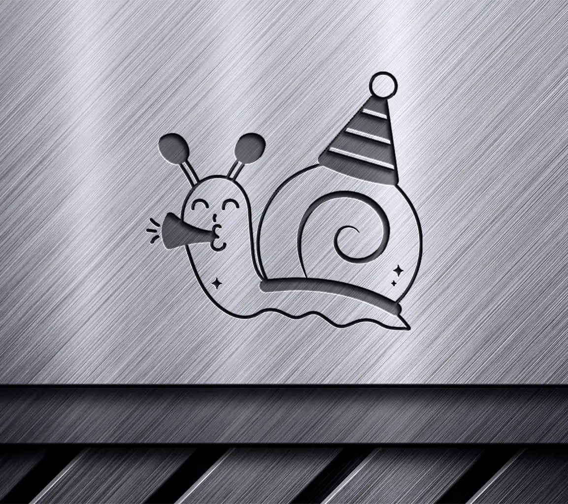  Snail Party SVG - Doodle Vector Outline Sticker SVG