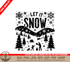 Snowball Fight Bliss Digital Design in Multiple File Formats 
