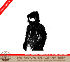 Snowboarding Jacket Digital Design File (SVG, PNG, JPG, AI, PDF, DXF, EPS, WebP) 
