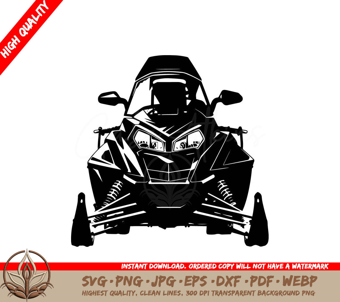 Snowmobile Digital Design File (SVG, PNG, JPG, AI, PDF, DXF, EPS, WebP) 
