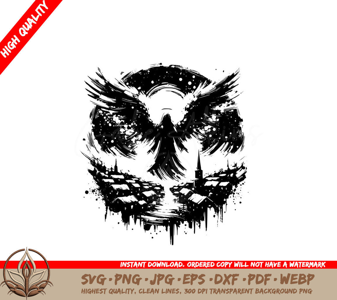 Soaring Angel Majesty SVG Cut File 
