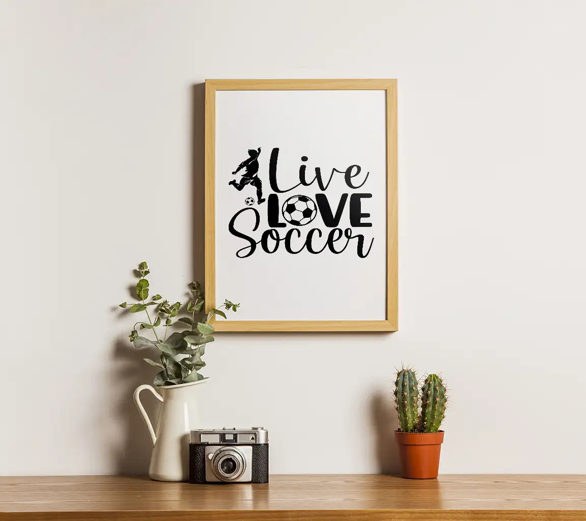 Live Love Soccer SVG Poster SVG