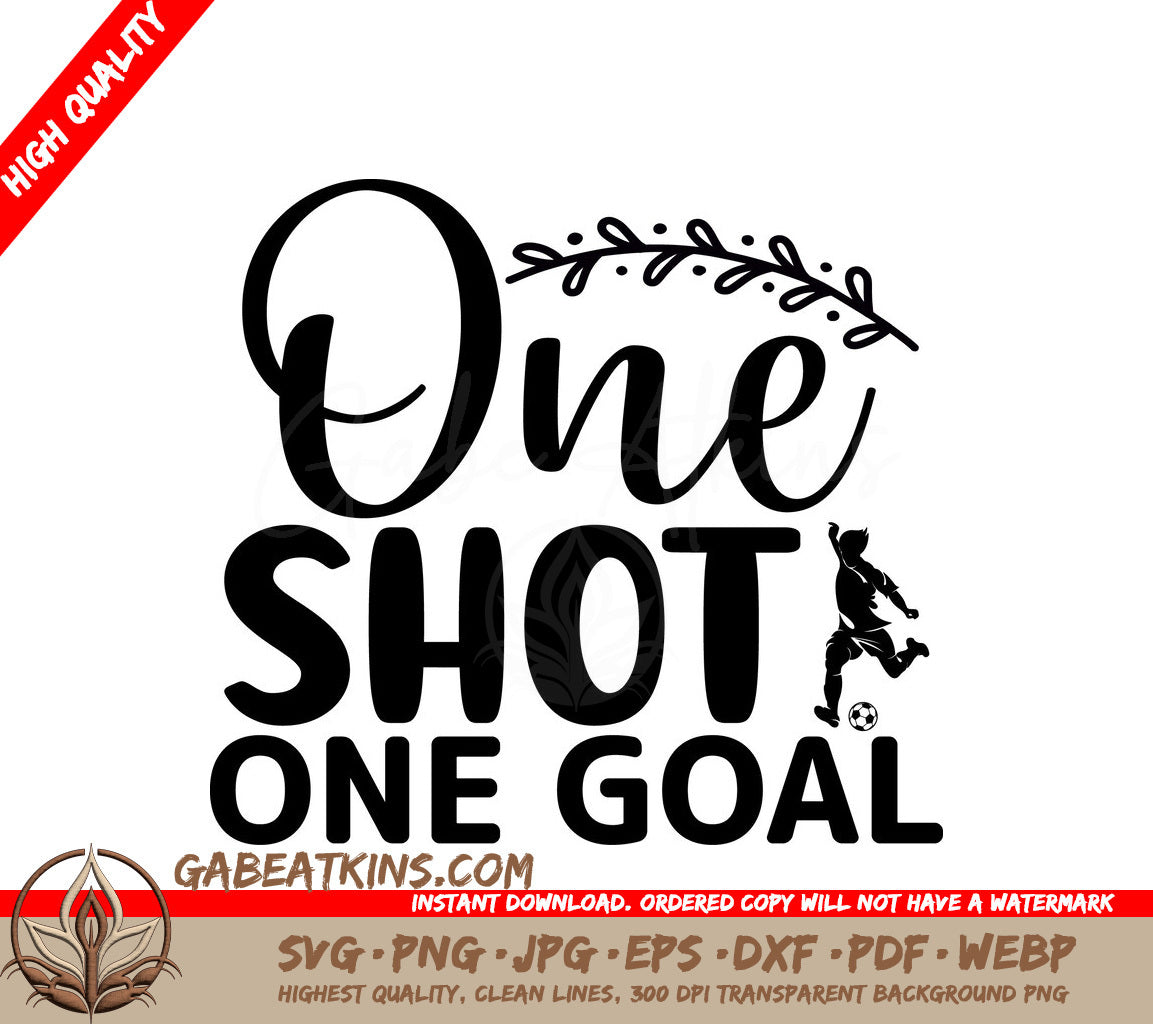 Soccer One Shot One Goal SVG SVG