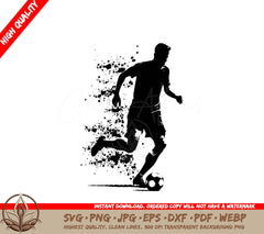 Soccer Penalty Kick Digital Design in 8 File Formats (SVG, PNG, JPG, AI, PDF, DXF, EPS, WebP) 
