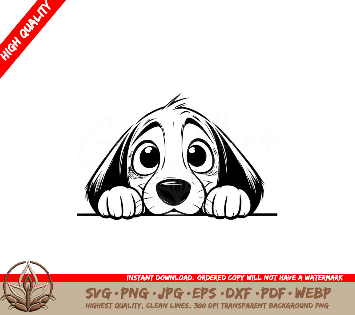 Soft-eyed Foxhound SVG PNG JPG AI PDF DXF EPS and WebP Digital Download 
