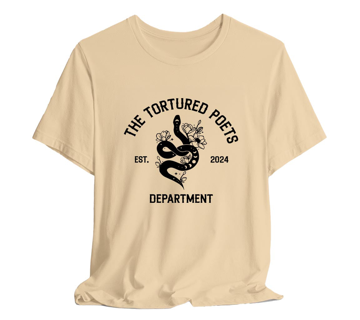 TTPD Reputation Snake Design T-Shirt, The Tortured Poets Department Ad | Tortured Poets Department Adult Unisex Bella + Canvas