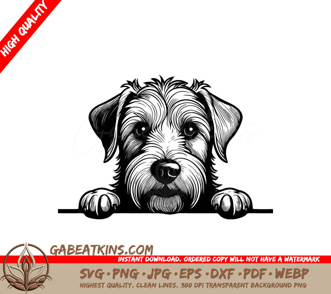  Soft Coated Wheaten Terrier with Beard SVG SVG