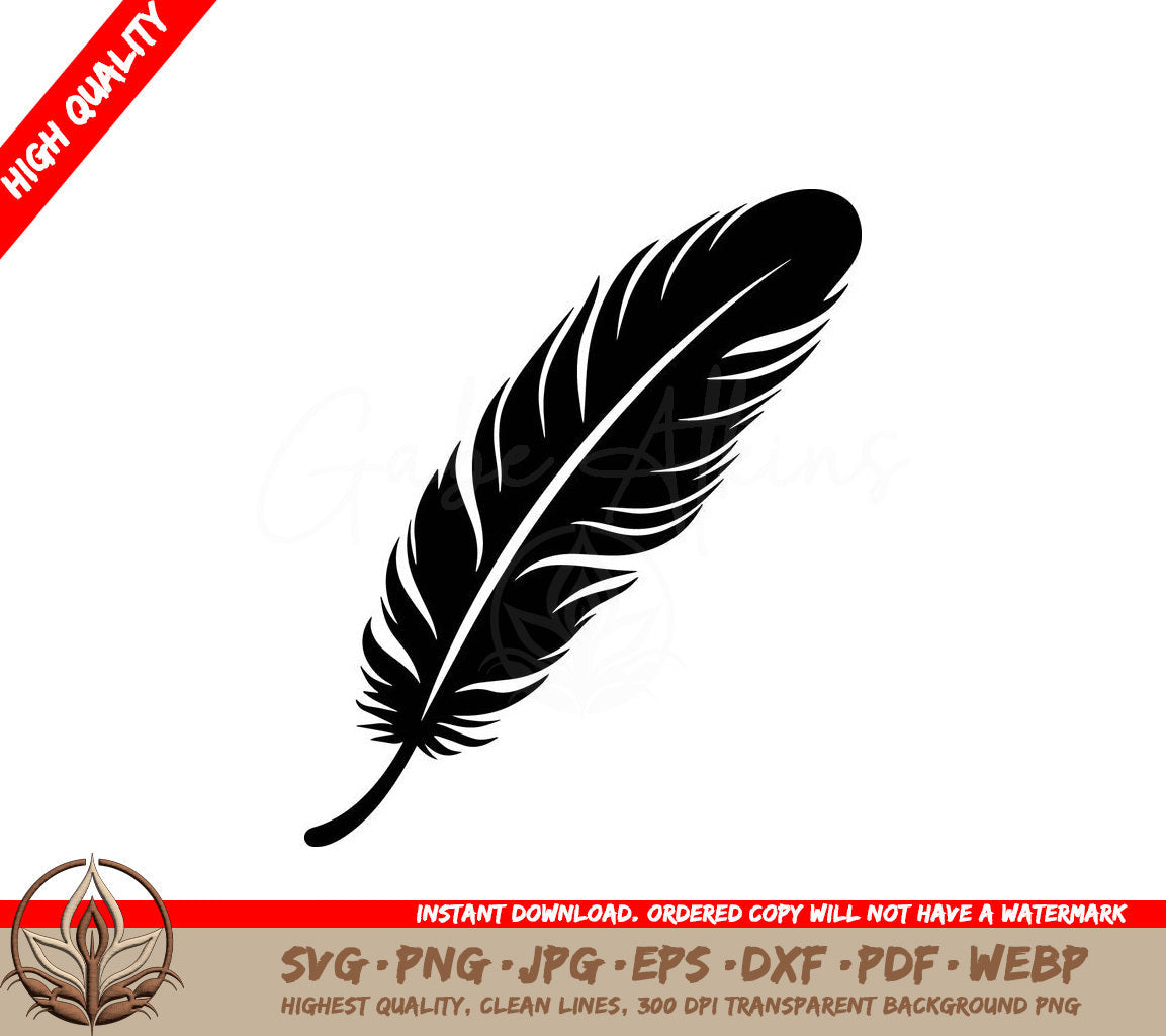 Soft Feather Digital Design File (SVG, PNG, JPG, AI, PDF, DXF, EPS, WebP) 
