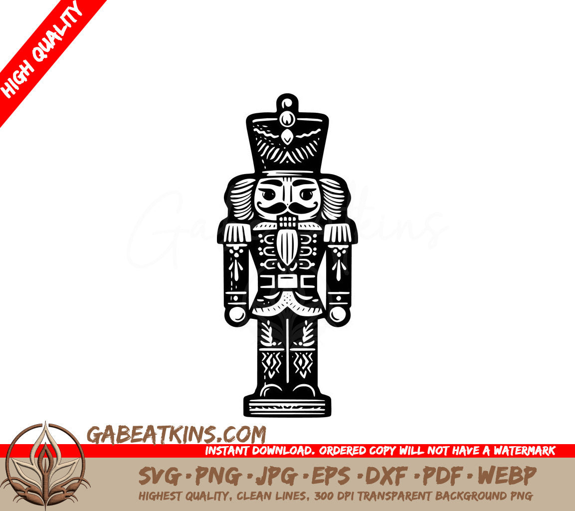  A Nutcracker With A Crown On His Head SVG - Soldier Nutcracker SVG