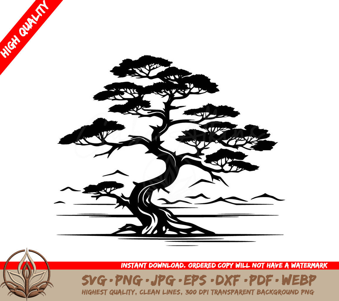 Solitary Tree Digital Design in Multiple File Formats 
