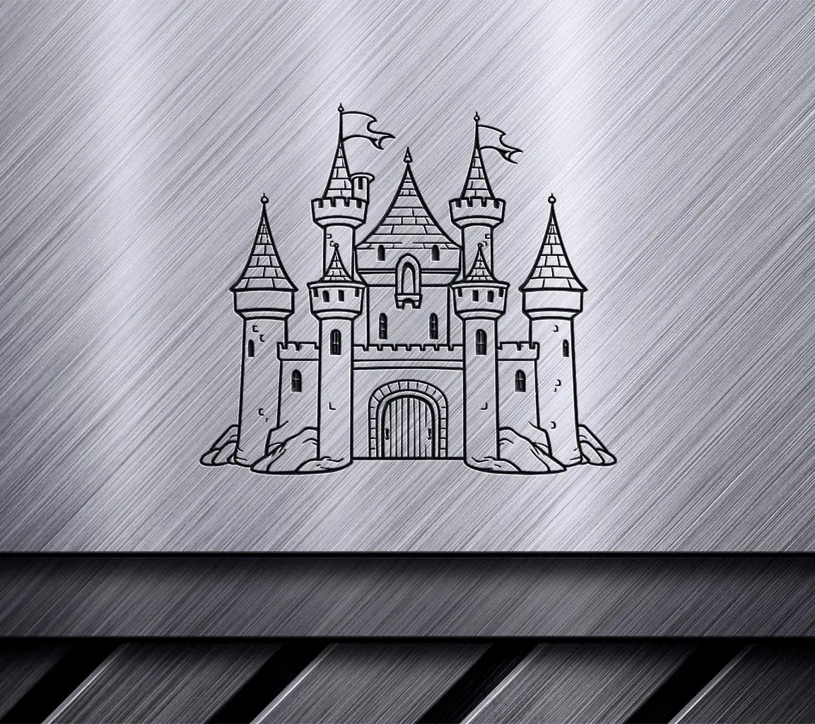  Castle with Flag SVG - Songs of the Sea SVG