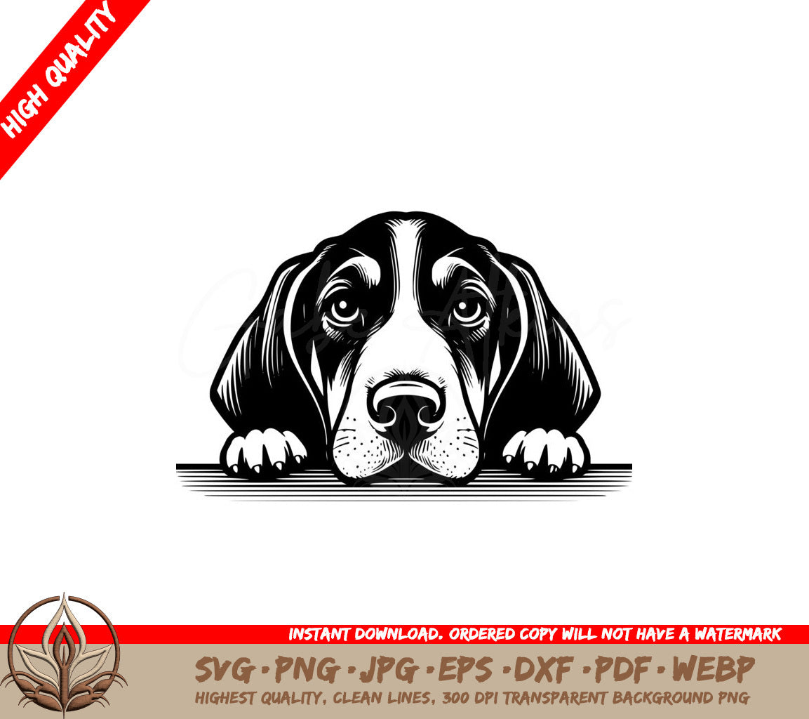 Soulful Bluetick Coonhound SVG PNG JPG AI PDF DXF EPS and WebP 
