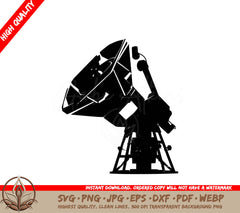 Space Telescope Digital Design in 8 File Formats (SVG, PNG, JPG, AI, PDF, DXF, EPS, WebP) 
