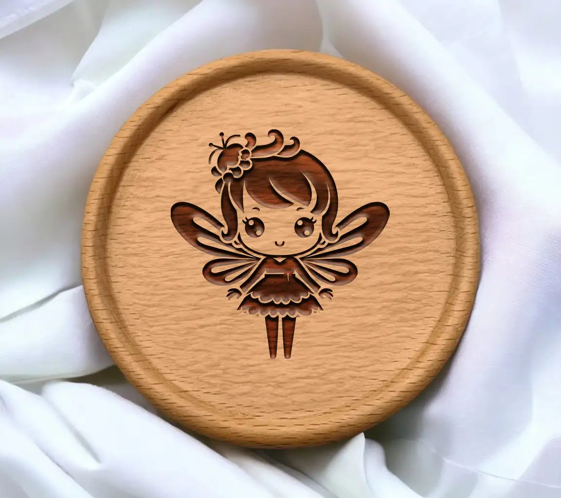  Fairy with Flower SVG - Cute Cartoon Vector Design SVG