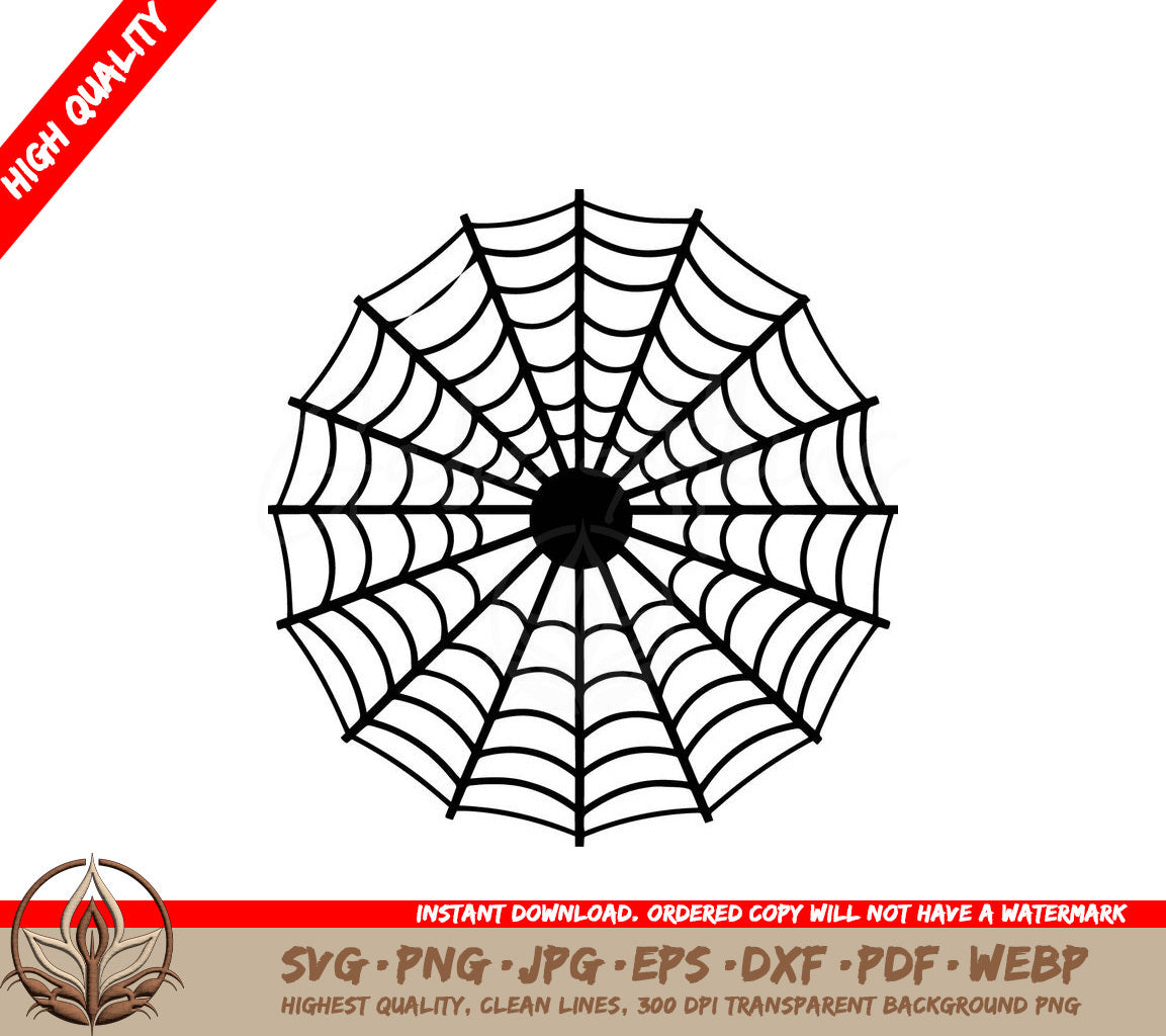 Spiderweb Digital Design File - SVG, PNG, JPG, AI, PDF, DXF, EPS, WebP Formats 
