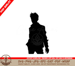 Spikey Haired Guy Digital Design File (SVG, PNG, JPG, AI, PDF, DXF, EPS, WebP) 
