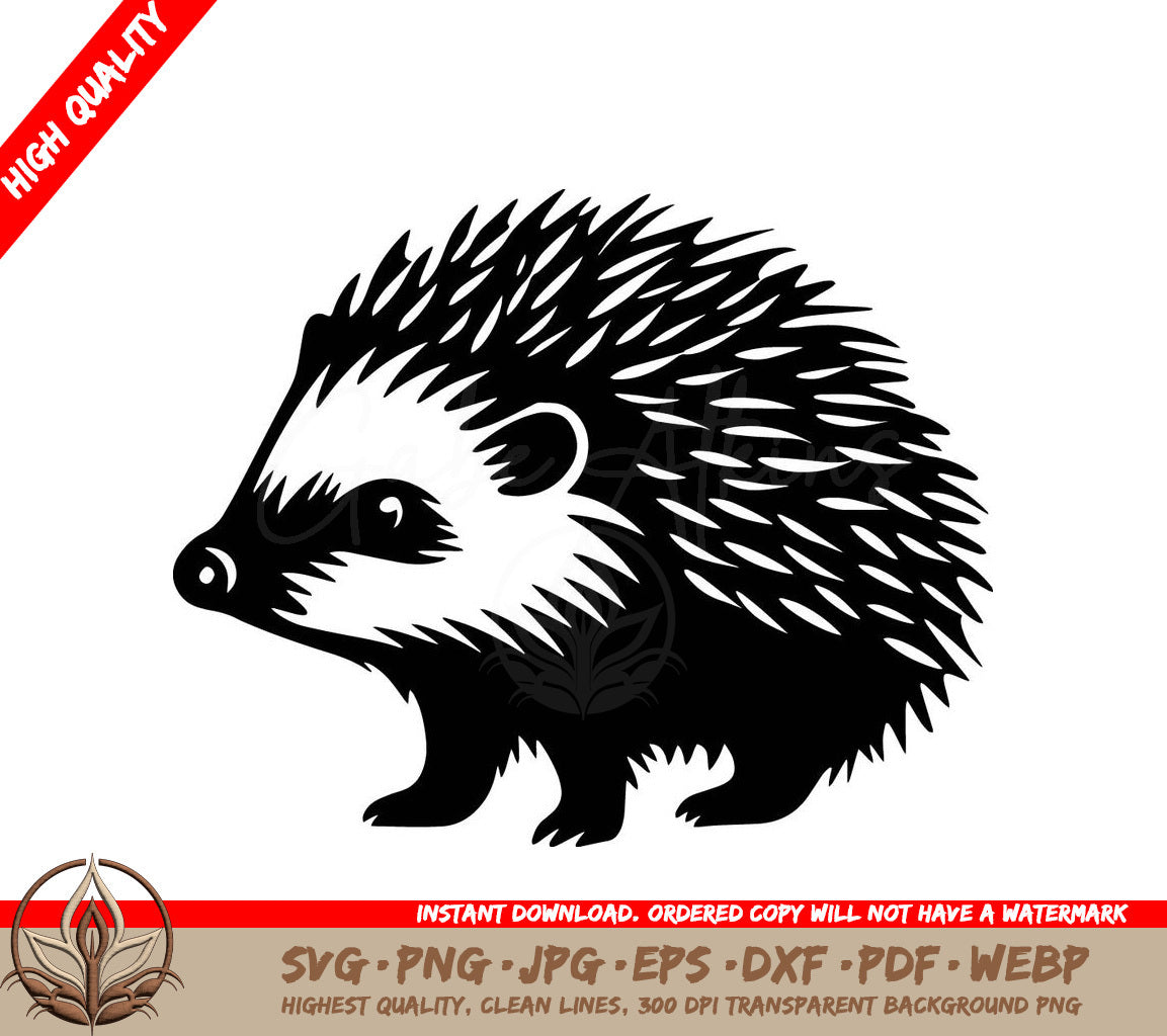 Spikey Hedgehog Digital Design in SVG, PNG, JPG, AI, PDF, DXF, EPS  WebP Formats 
