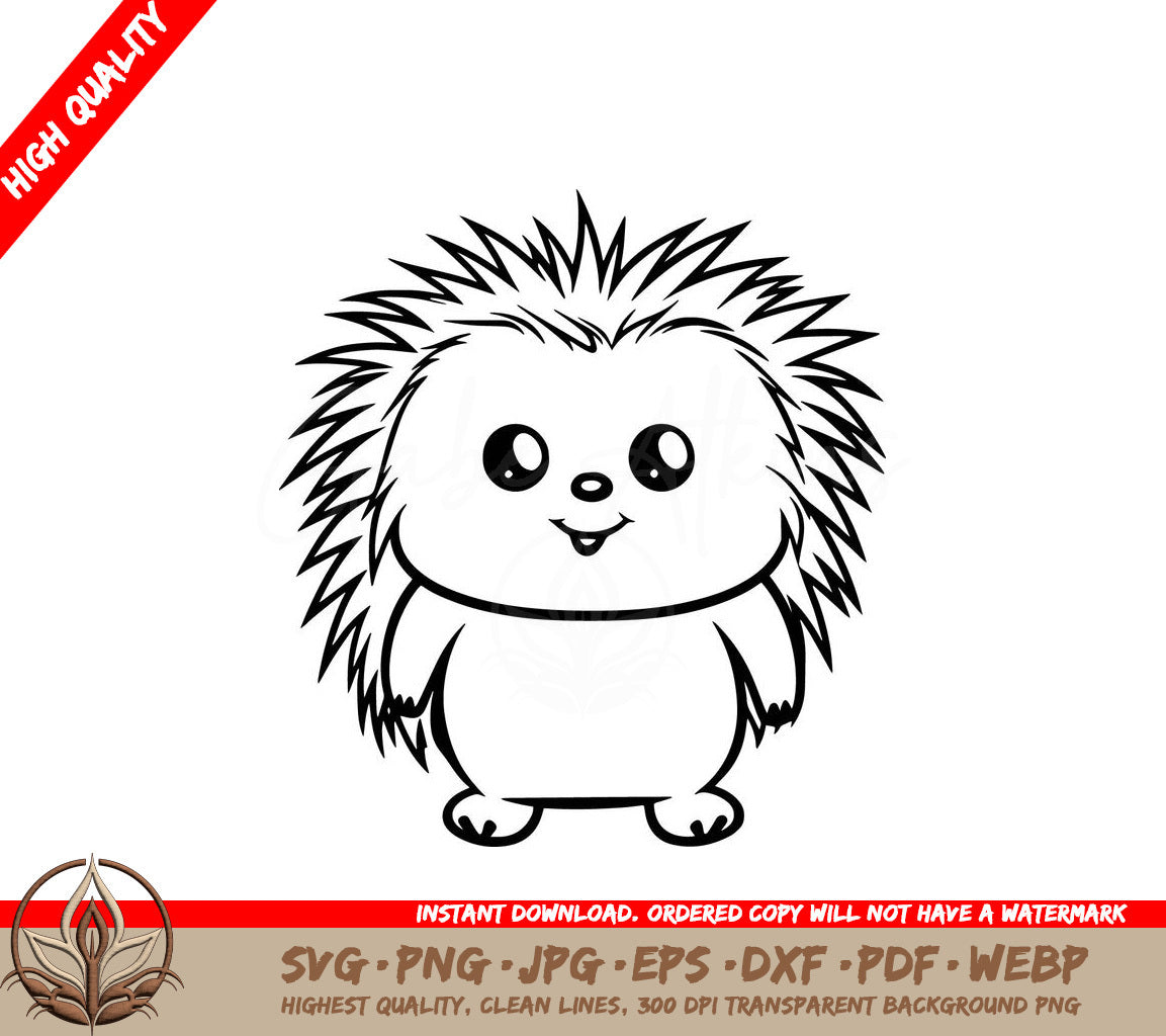 Spiny Porcupine Digital Design in Multiple File Formats 
