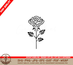 Spiral Rose SVG PNG JPG AI PDF DXF EPS and WebP - Digital Download 
