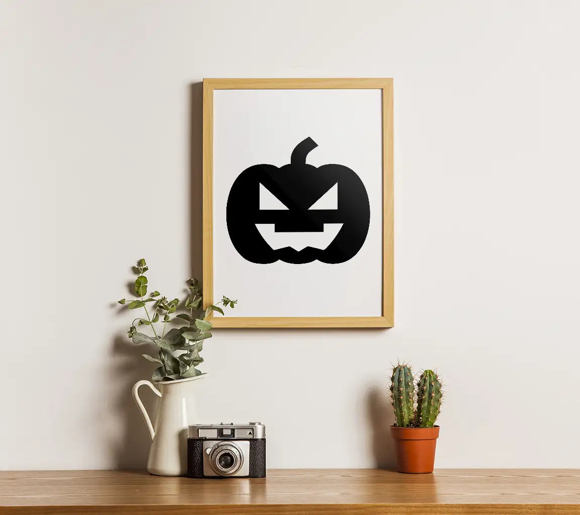 Halloween Pumpkin Silhouette SVG - Spooky Jack-o-Lantern Design SVG