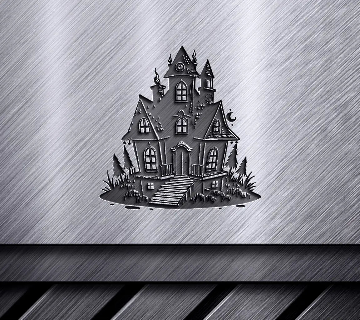 Haunted House SVG Gothic Architecture  Illustration for Halloween Designs SVG