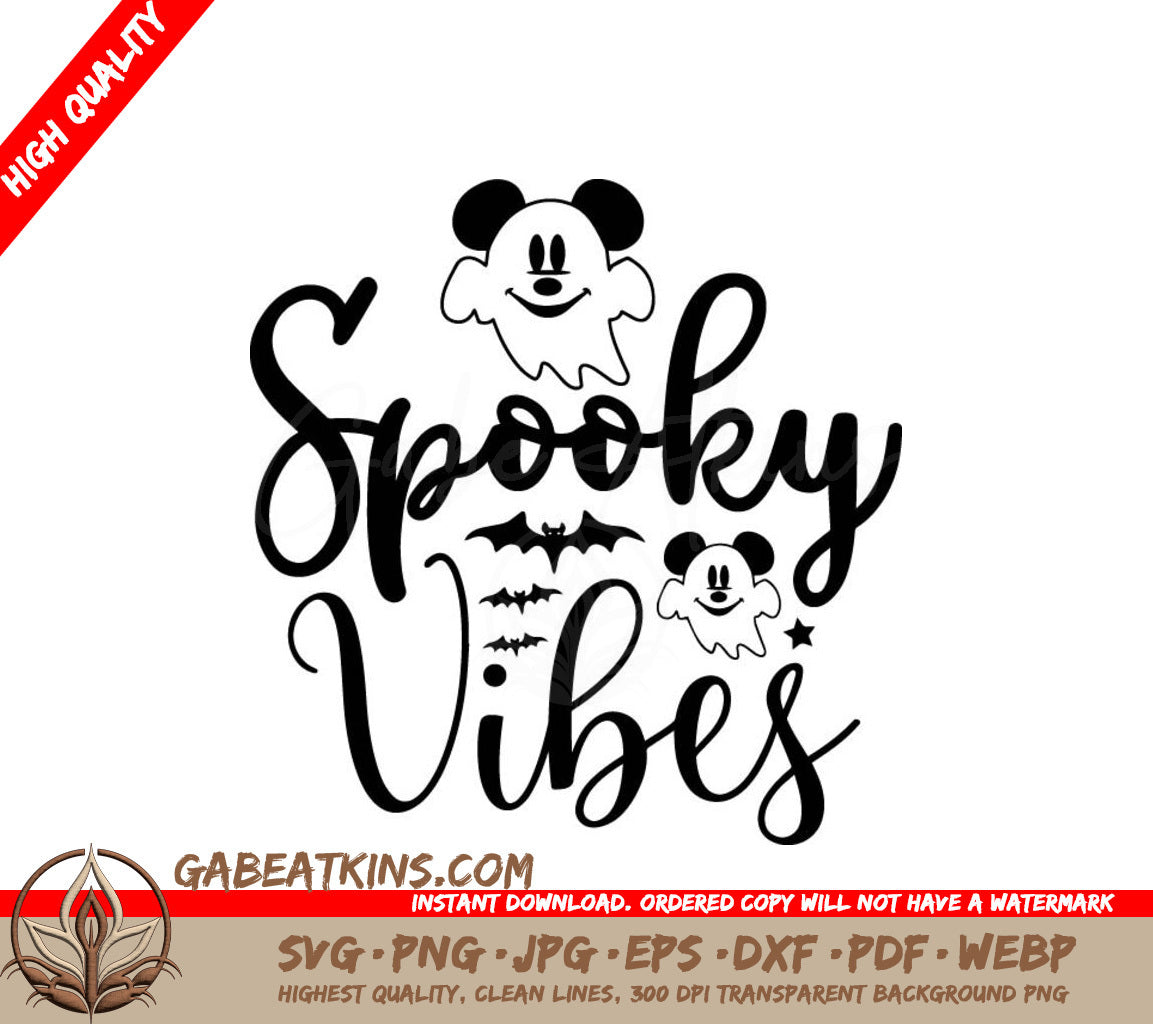 Spooky Vibes SVG Bundle  Sign & T-Shirt Design SVG