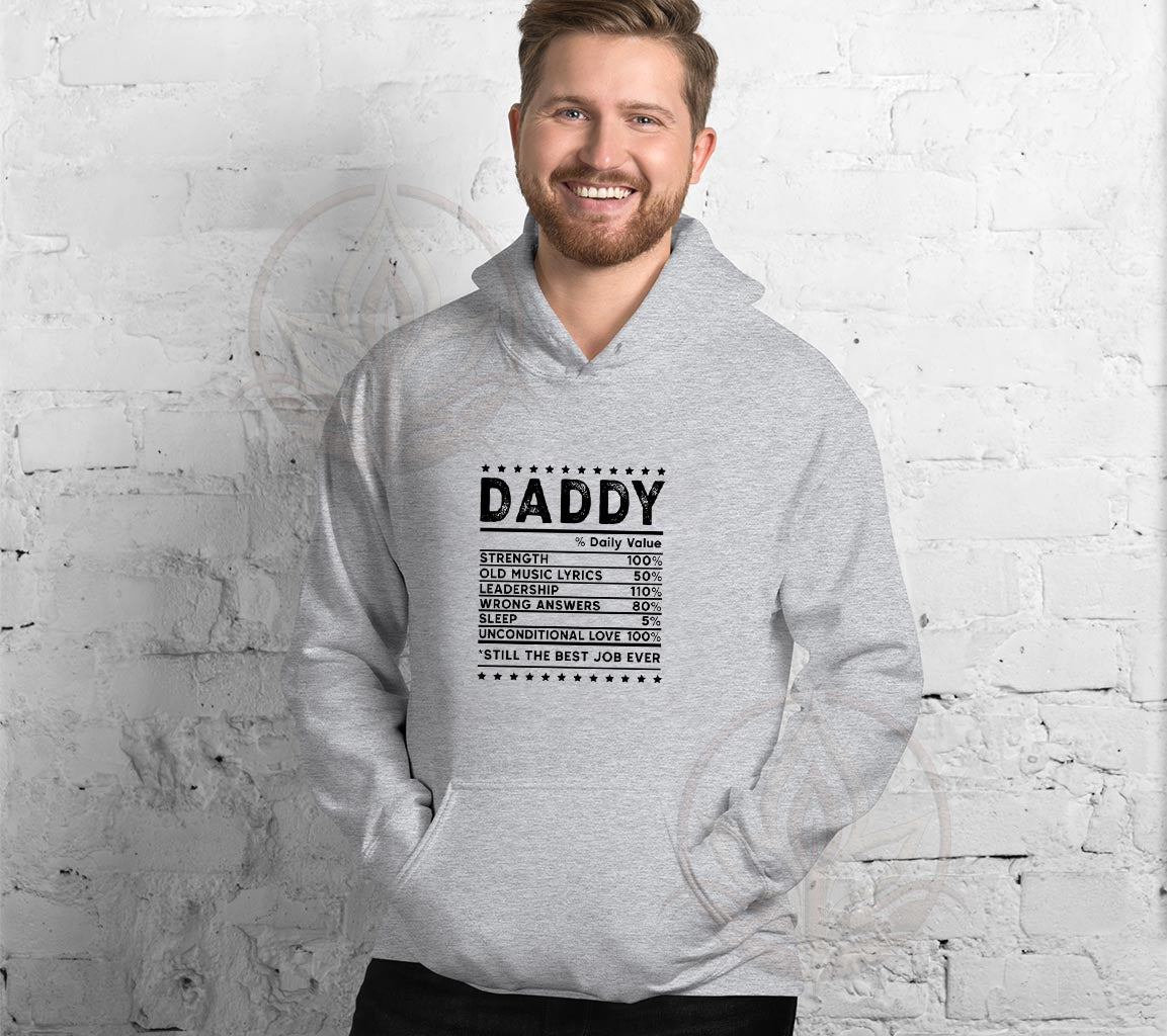 Dad Nutrition Facts Hoodie, Perfect Hoodie For Dads On Fathers Day | F | Dad Nutrition Facts Hoodie, Perfect Hoodie