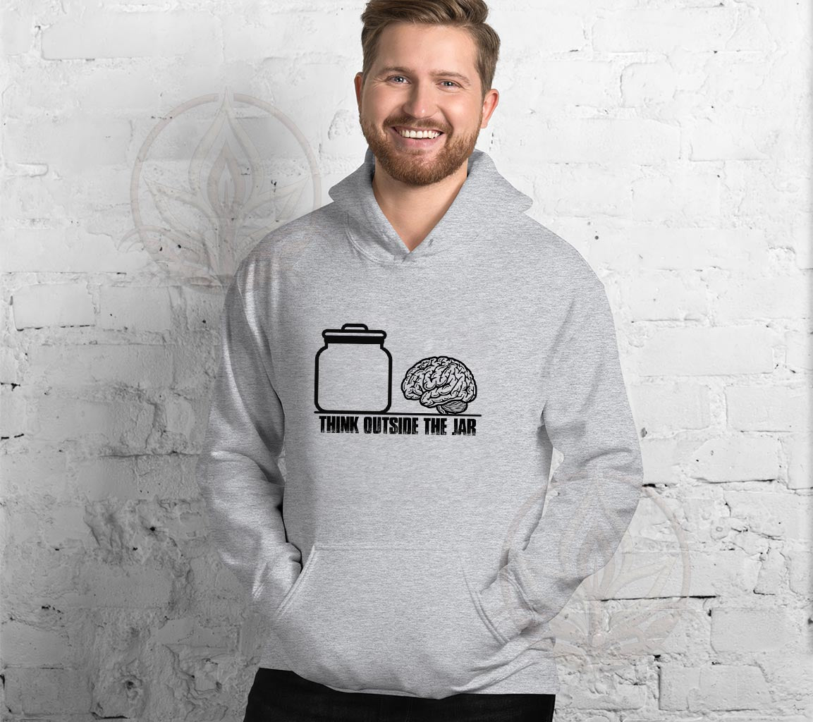 Think Outside The Jar Hoodie, Perfect Hoodie For Dads On Fathers Day | | Jar Hoodie, Perfect Hoodie