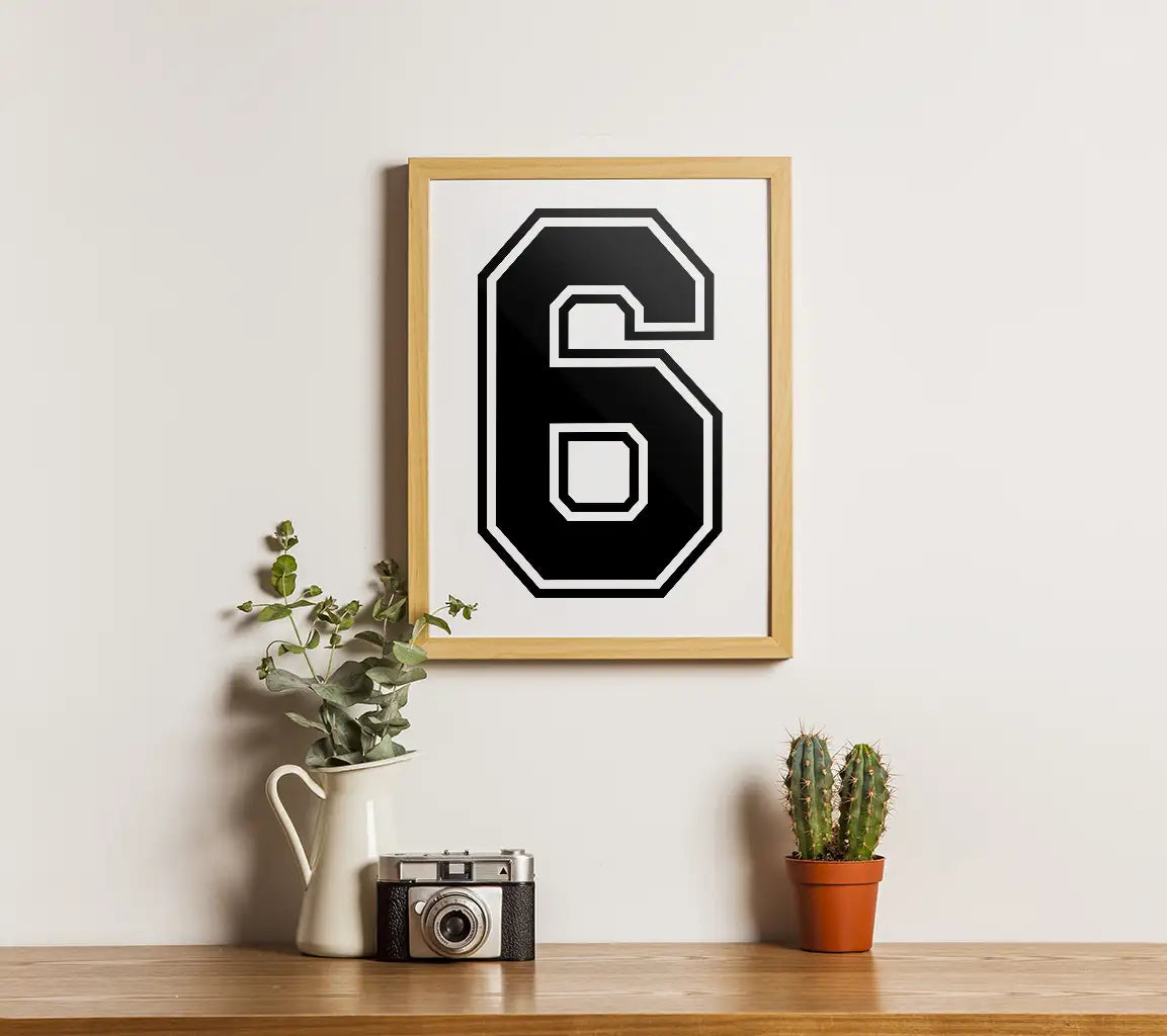  Sports Jersey Number 6 SVG SVG