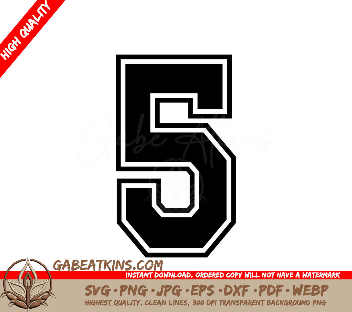  Number 5 SVG SVG