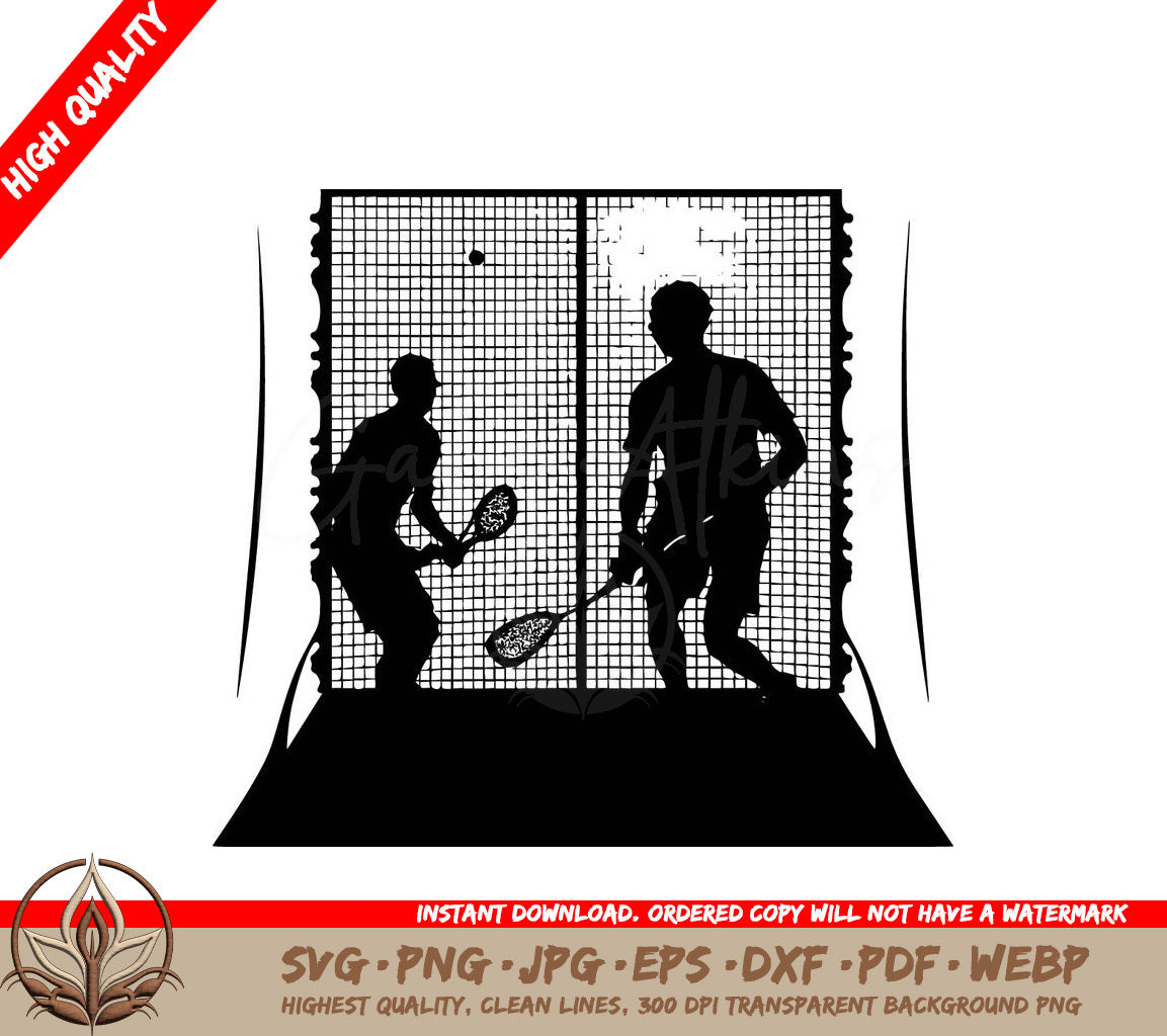 Squash Court Digital Design File (SVG, PNG, JPG, AI, PDF, DXF, EPS, WebP) 
