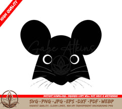 Squeaky Mouse - Digital Design in Multiple File Formats (SVG, PNG, JPG, AI, PDF, DXF, EPS, WebP) 
